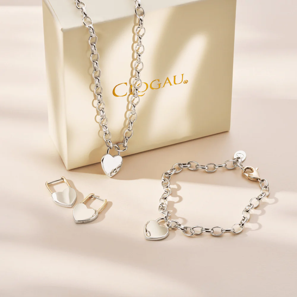 Clogau Silver Cariad Padlock Hoop Earrings - Image 2
