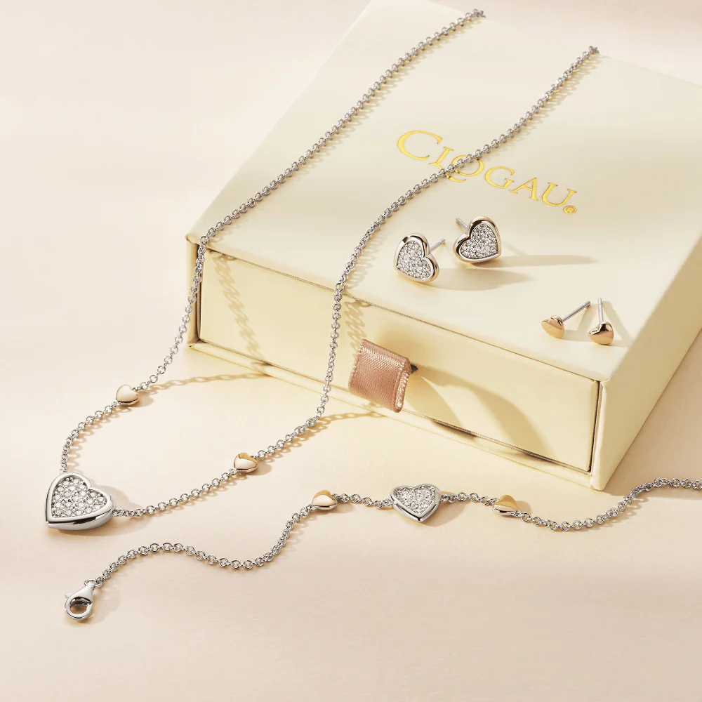 Clogau Silver Forever Yours Swarovski Zirconia Love Heart Bracelet - Image 4
