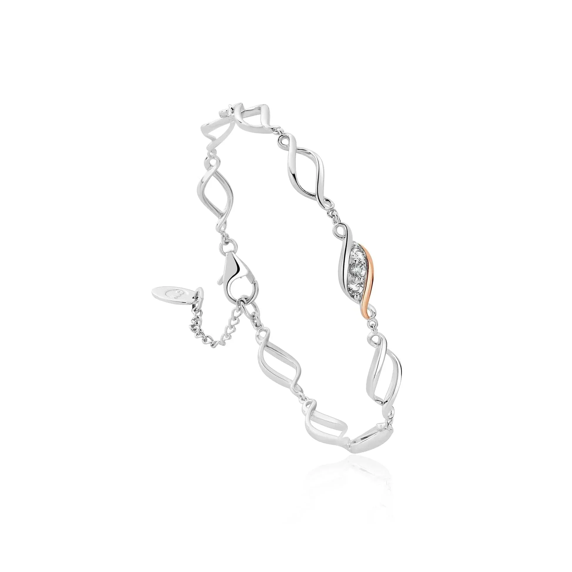 Clogau Past Present Future Silver Multi-Link Bracelet - Image 3