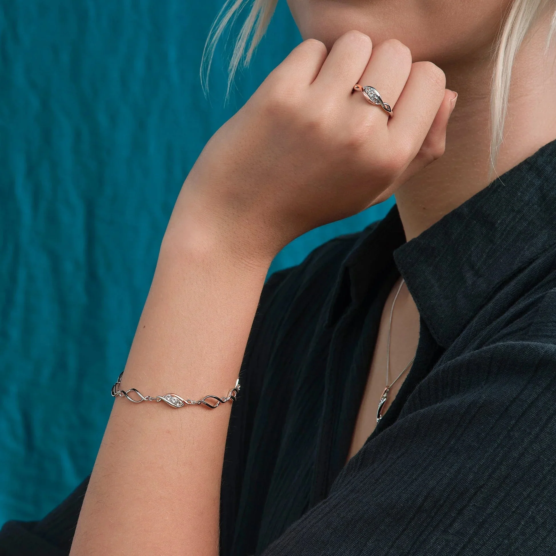 Clogau Past Present Future Silver Multi-Link Bracelet - Image 4