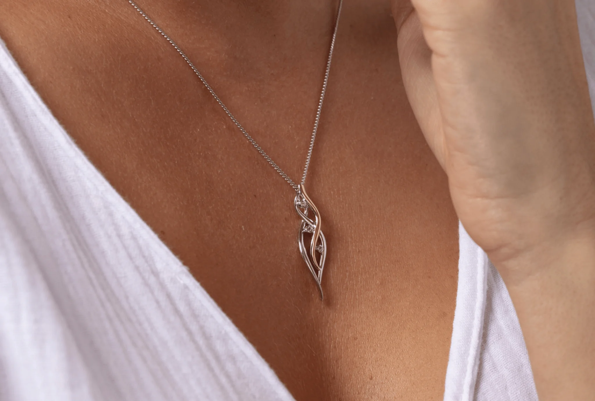 Clogau Silver Swallow Falls Pendant Necklace - Image 3