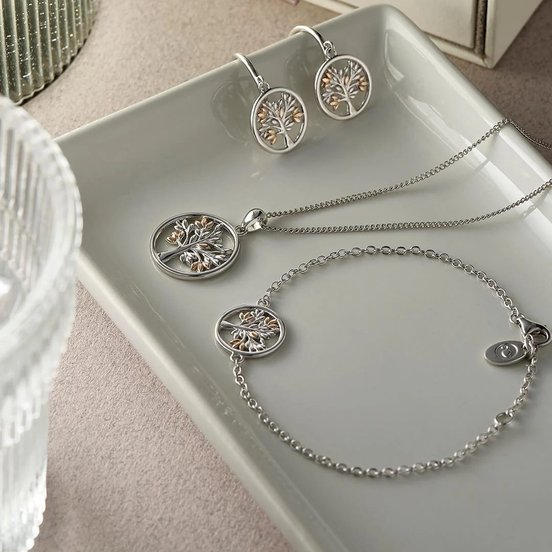 Clogau Silver Tree of Life Circle Pendant Necklace - Image 2