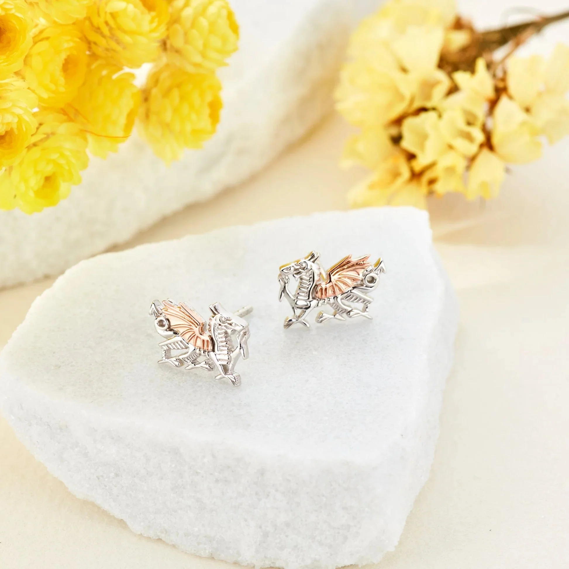 Clogau Silver Welsh Dragon Stud Earrings - Image 3