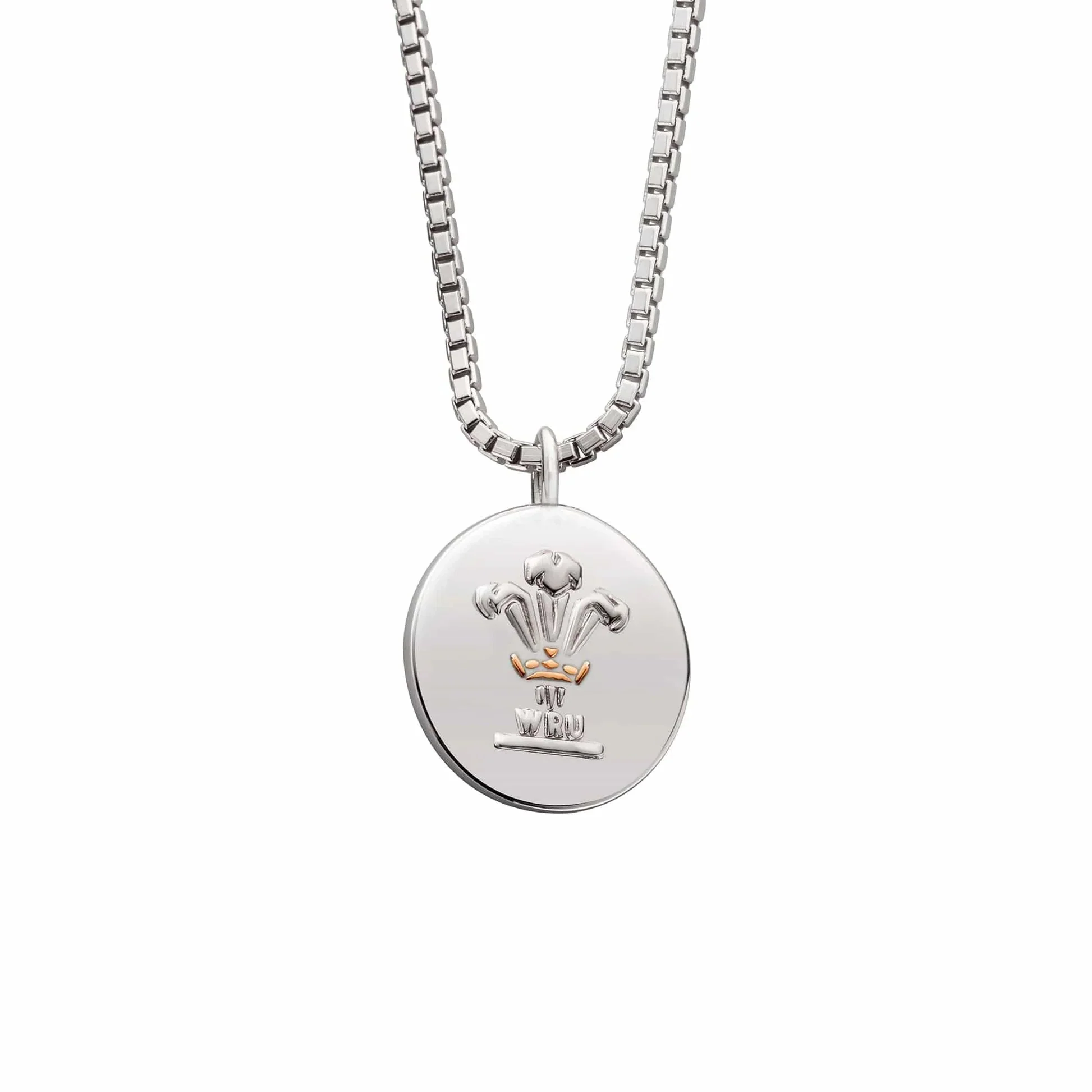 Clogau Silver Welsh Rugby Union and Dragon Pendant Necklace