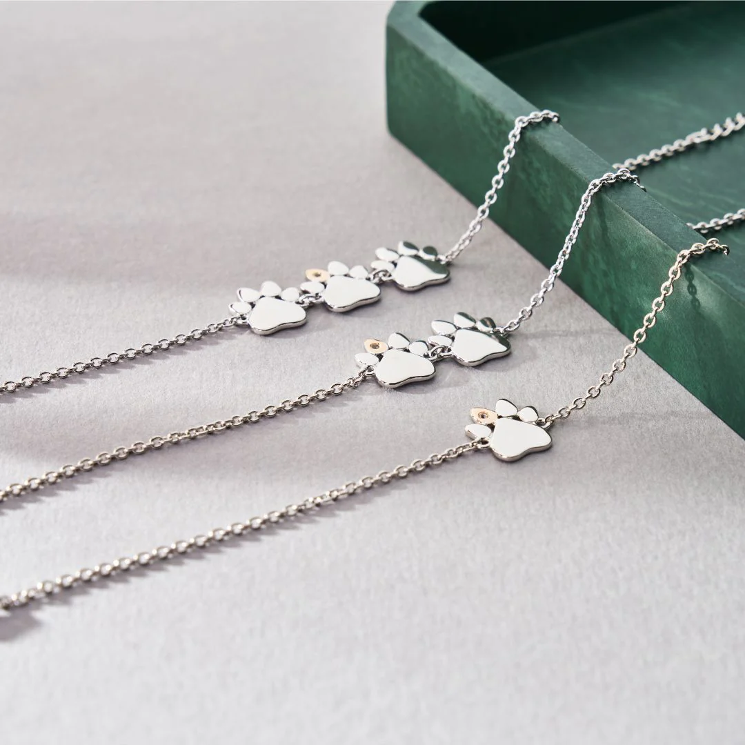 Clogau Silver Paw Print on My Heart Bracelet - Image 4