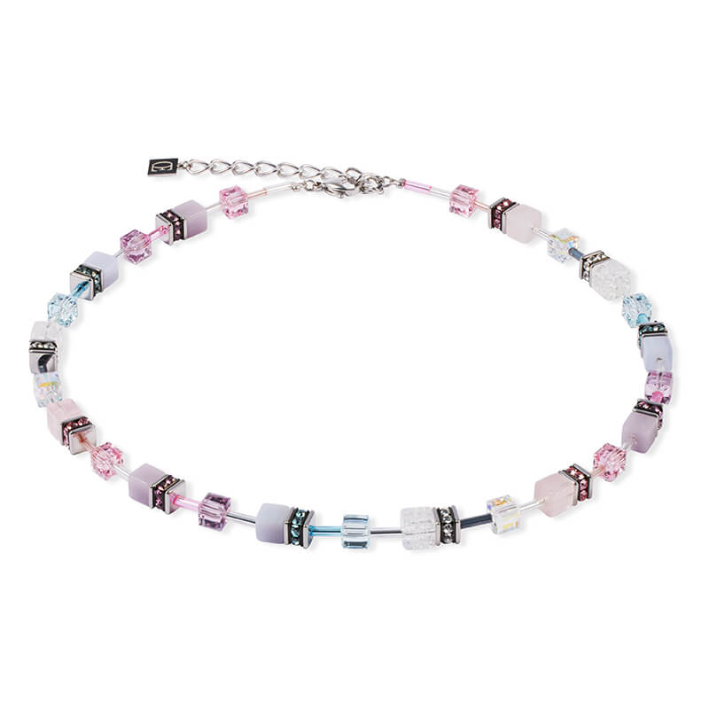 Coeur De Lion Silver Geocube Lilac Necklace