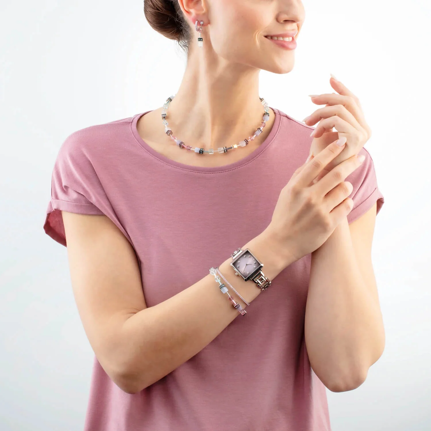 Coeur De Lion Silver Geocube Lilac Bracelet - Image 2