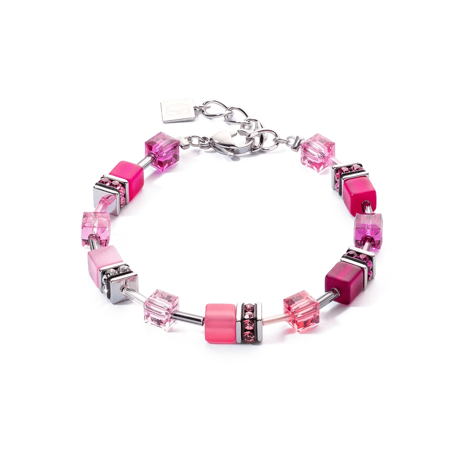 Coeur De Lion Silver GeoCube Iconic Viva Magento Bracelet