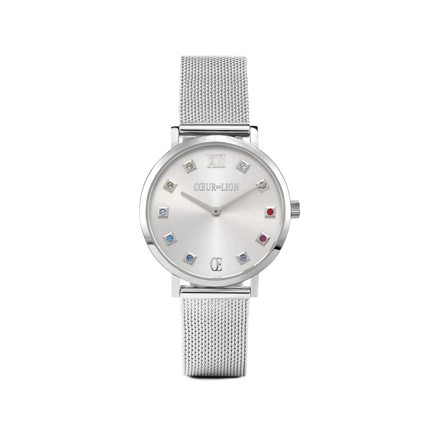 Coeur De Lion Silver Sunray Milanese Round Stainless Steel Watch
