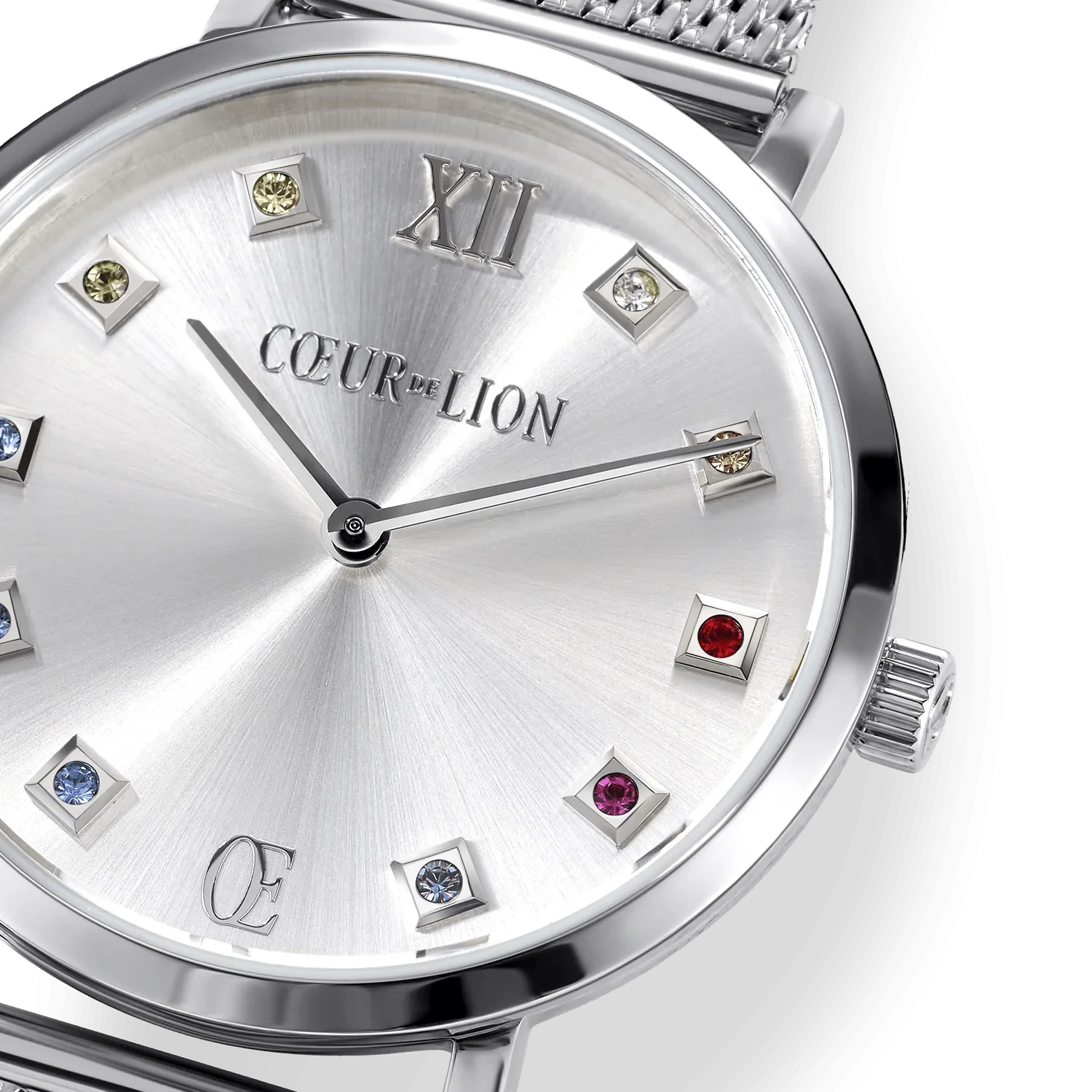 Coeur De Lion Silver Sunray Milanese Round Stainless Steel Watch - Image 3