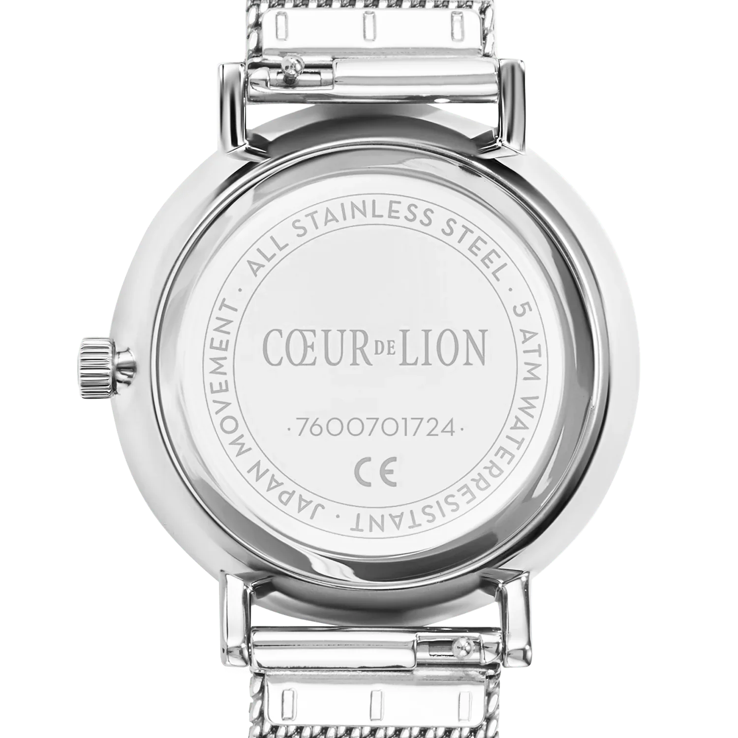 Coeur De Lion Silver Sunray Milanese Round Stainless Steel Watch - Image 6