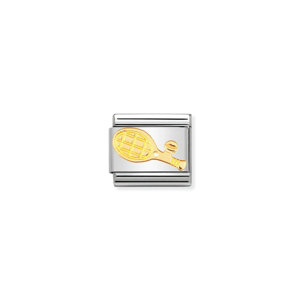 Nomination Gold Tennis Racket Charm