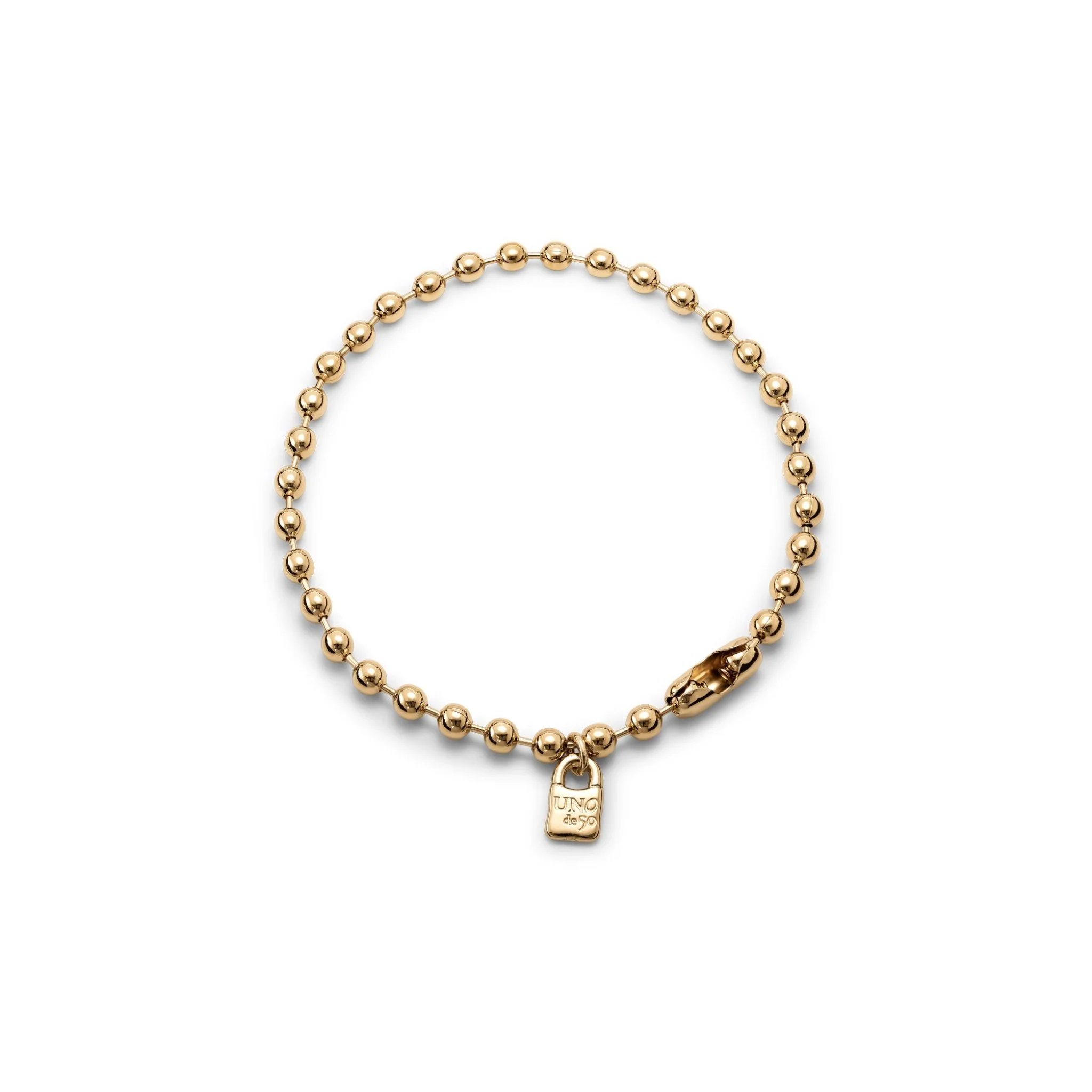 UNOde50 Gold Beaded Ball Necklace