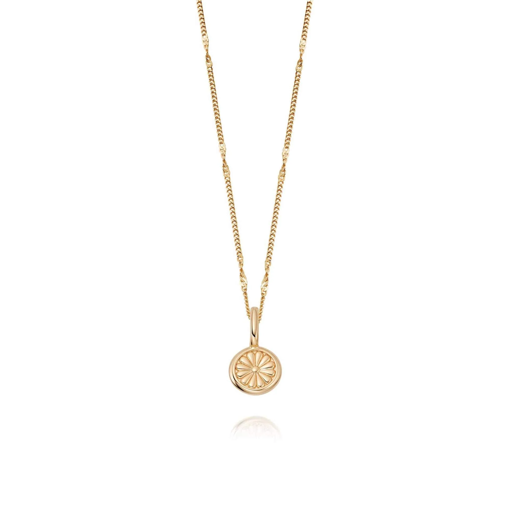 Daisy London Gold Plate Bloom Mini Pendant Necklace