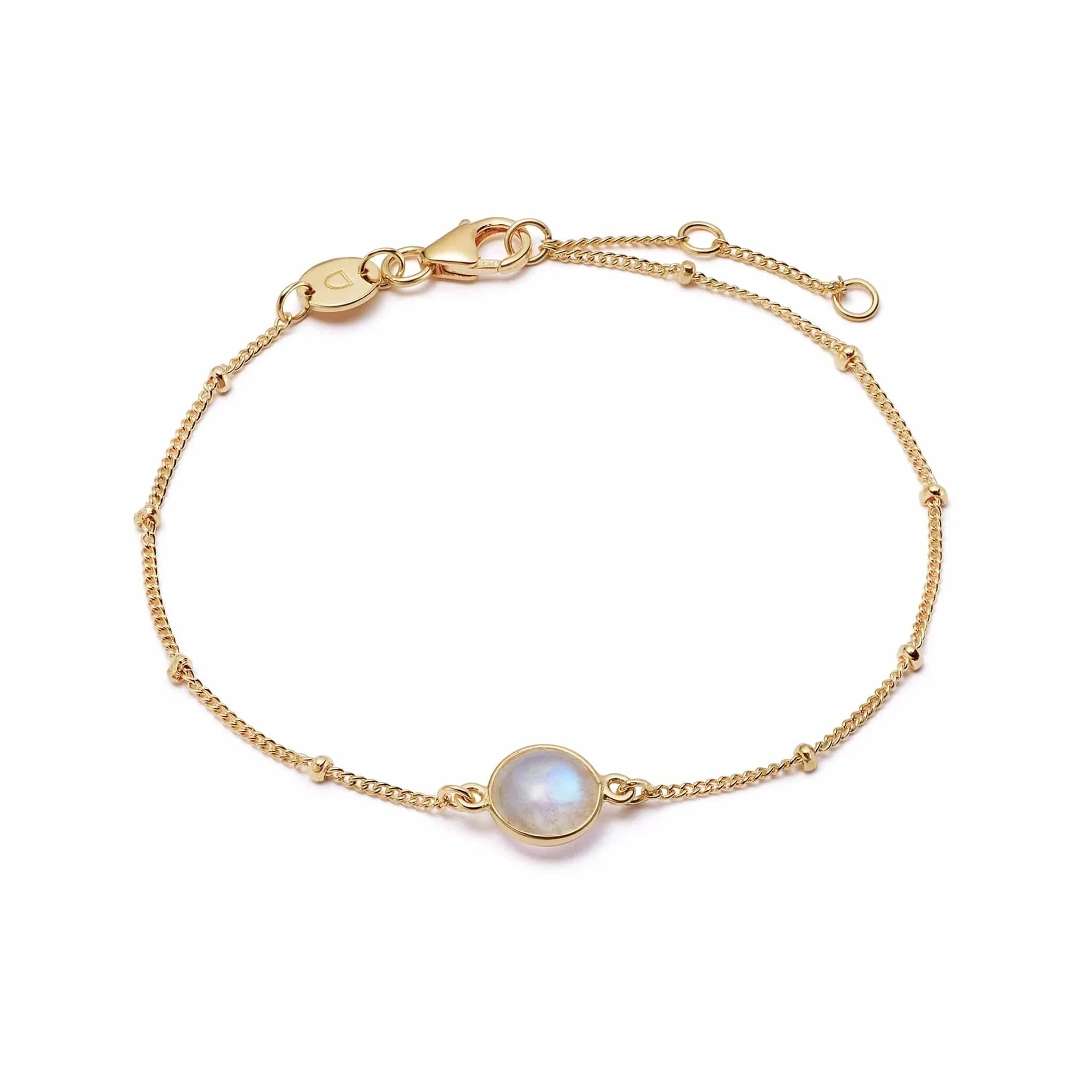 Daisy London 18ct Gold Plate Moonstone Healing Stone Bracelet