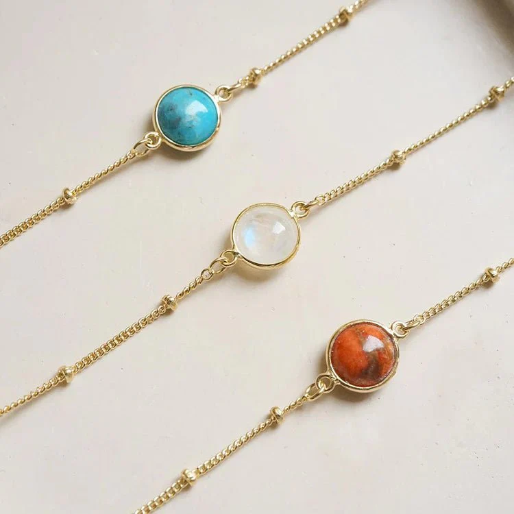 Daisy London 18ct Gold Plate Moonstone Healing Stone Bracelet - Image 4
