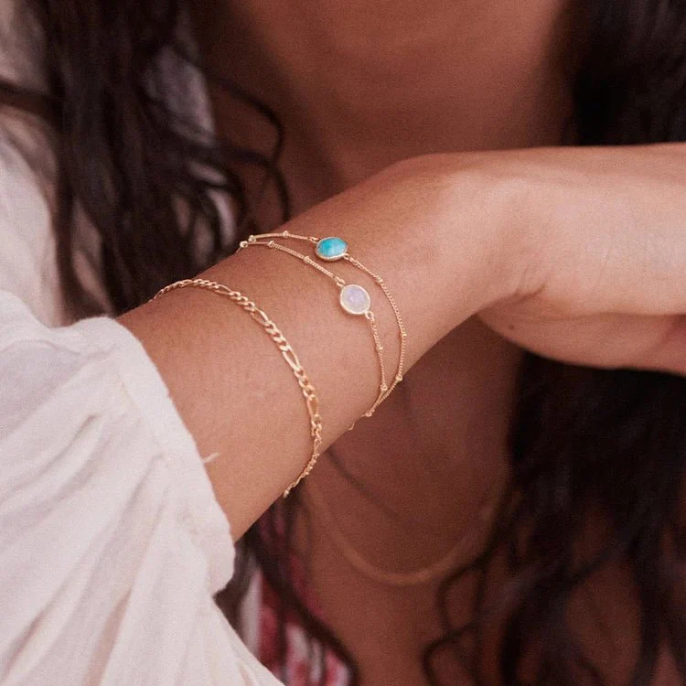 Daisy London 18ct Gold Plate Moonstone Healing Stone Bracelet - Image 5