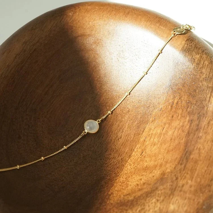 Daisy London 18ct Gold Plate Moonstone Healing Stone Bracelet - Image 6