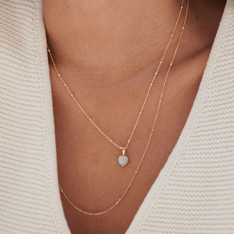 Daisy London 18ct Gold Plate Moonstone Healing Stones Necklace - Image 4