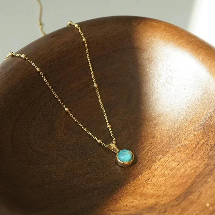 Daisy London 18ct Gold Plate Turquoise Healing Stones Necklace - Image 4