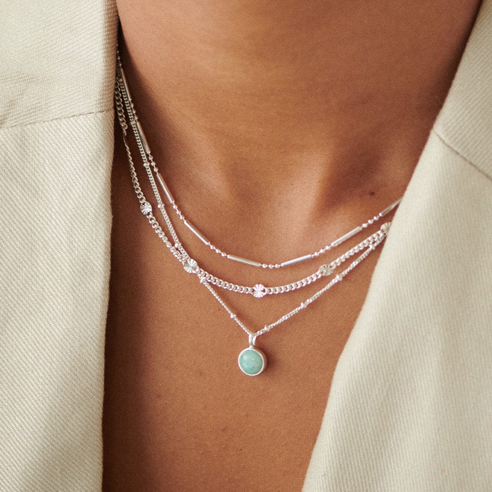 Daisy London Sterling Silver Amazonite Healing Necklace - Image 2