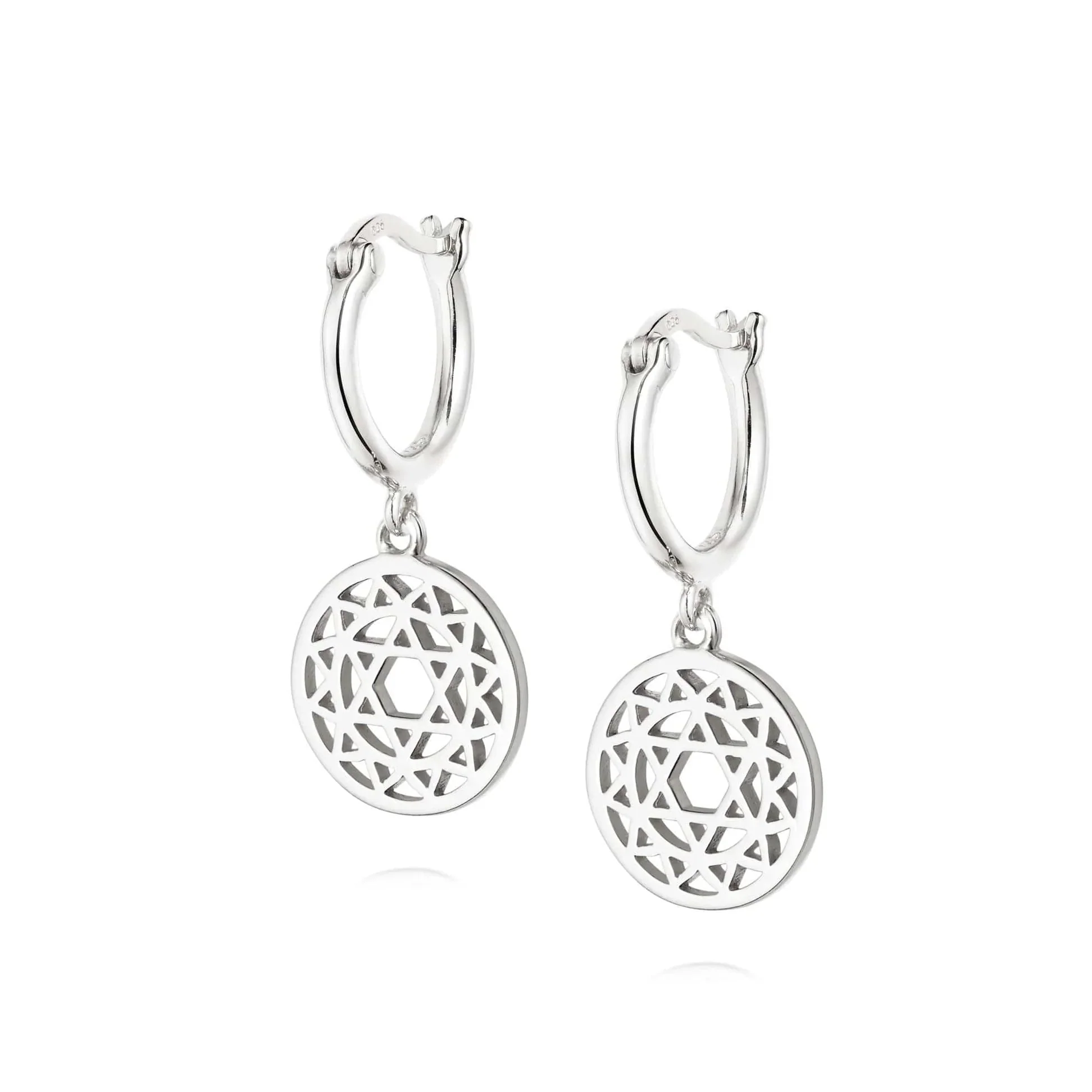 Daisy London Silver Heart Chakra Earrings