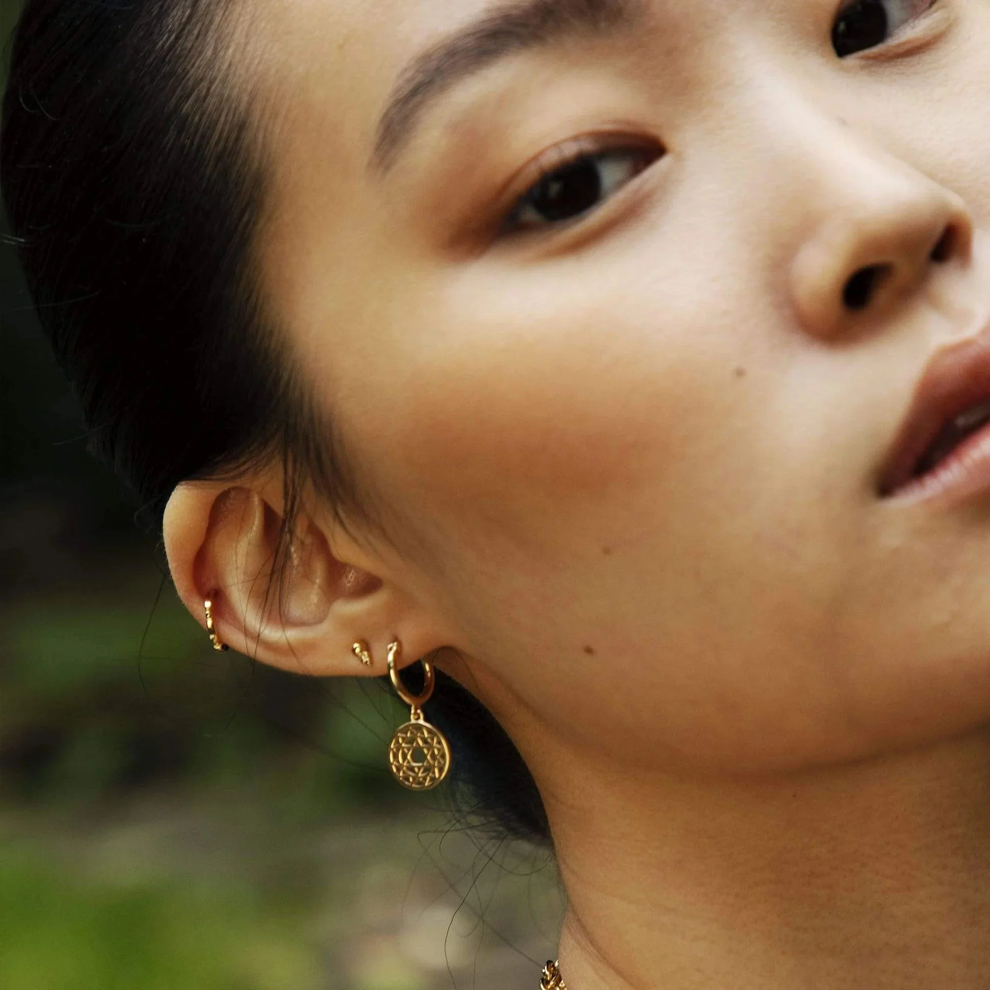 Daisy London Gold Heart Chakra Earrings - Image 4