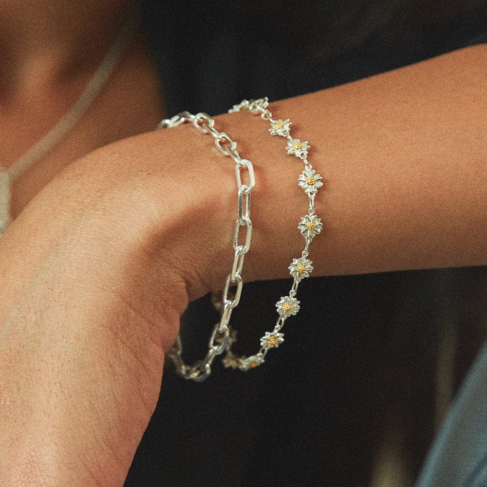 Daisy London Silver Daisy Chain Bracelet - Image 2