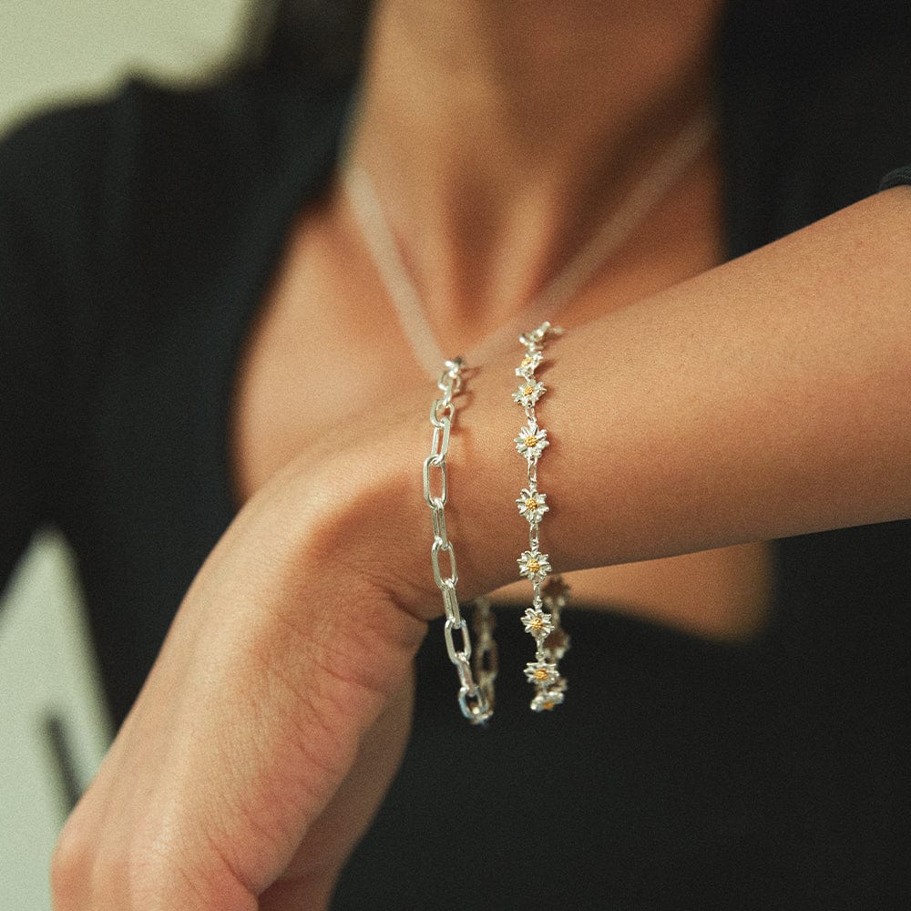 Daisy London Silver Daisy Chain Bracelet - Image 4