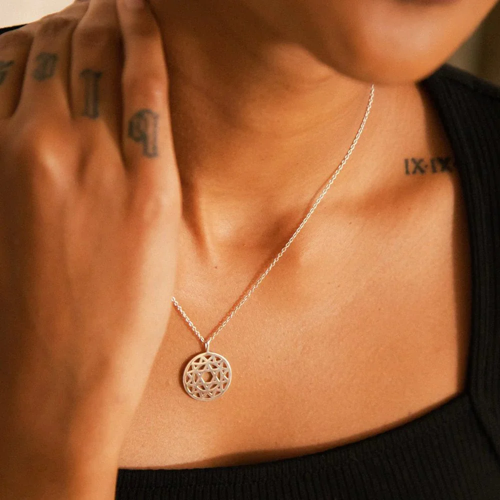 Daisy London Silver Heart Chakra Necklace - Image 3