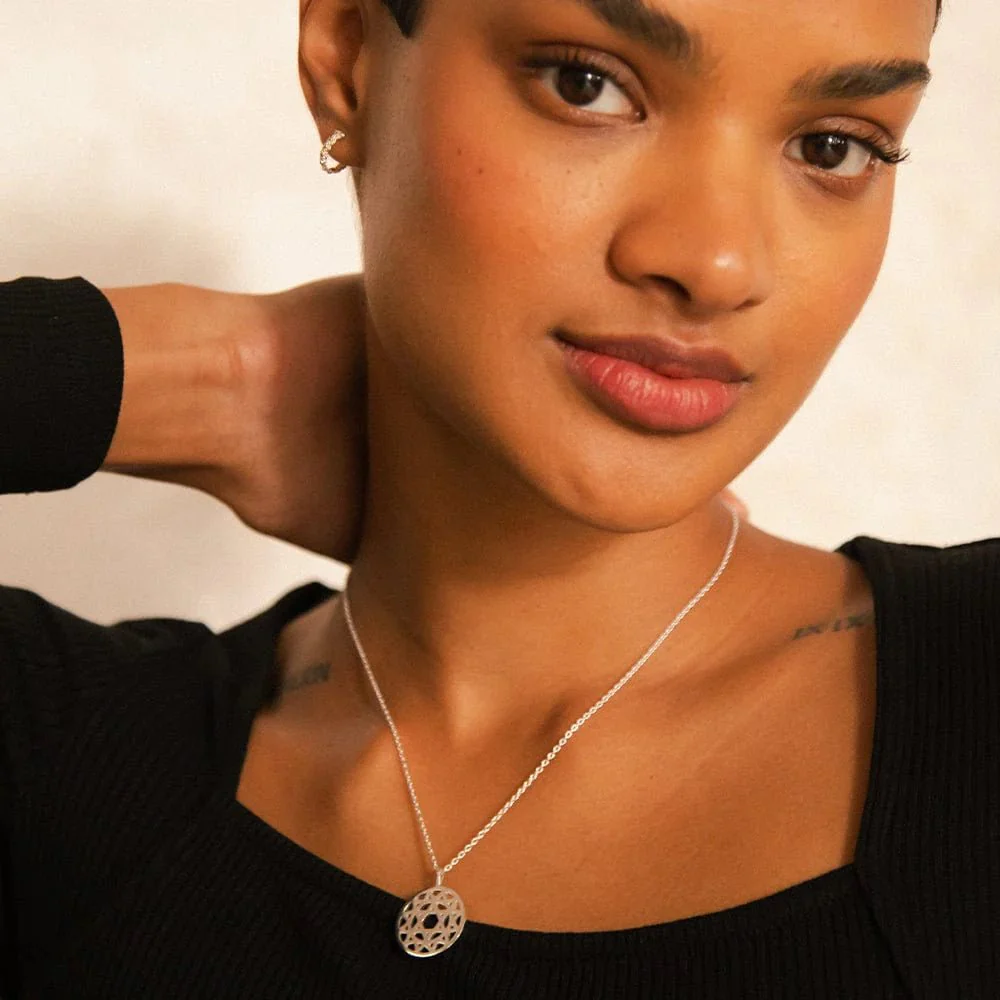 Daisy London Silver Heart Chakra Necklace - Image 4