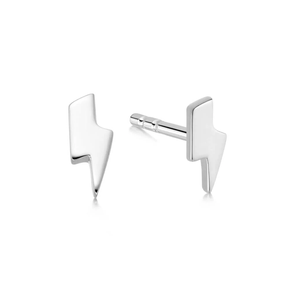 Daisy London Silver Lightning Stud Earrings