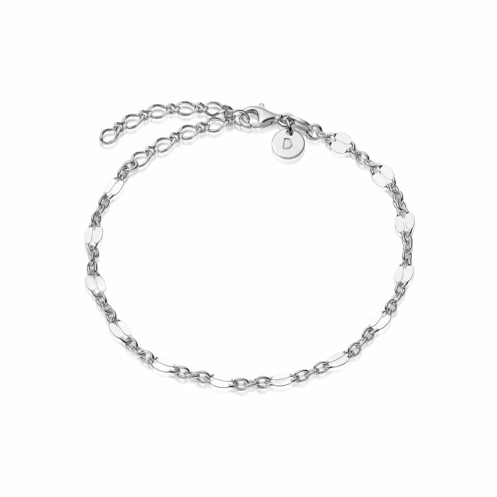 Daisy London Silver Peachy Chain Bracelet