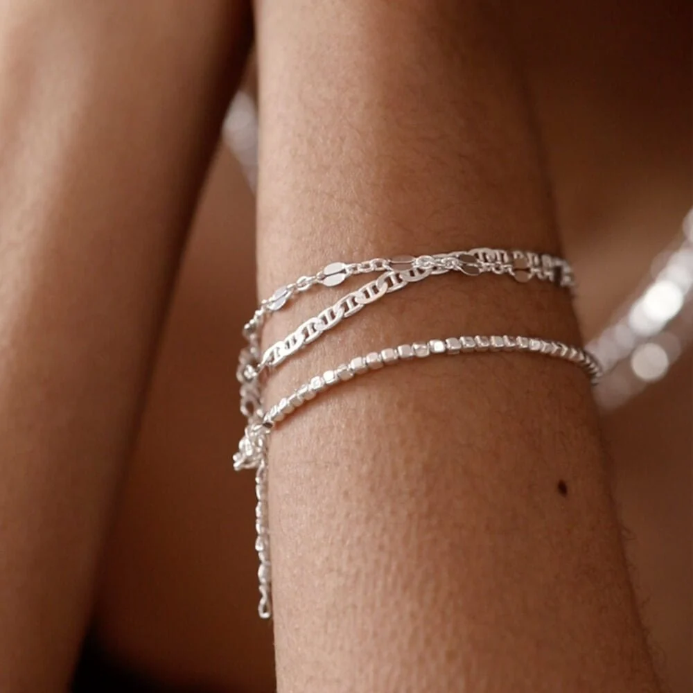 Daisy London Silver Peachy Chain Bracelet - Image 2