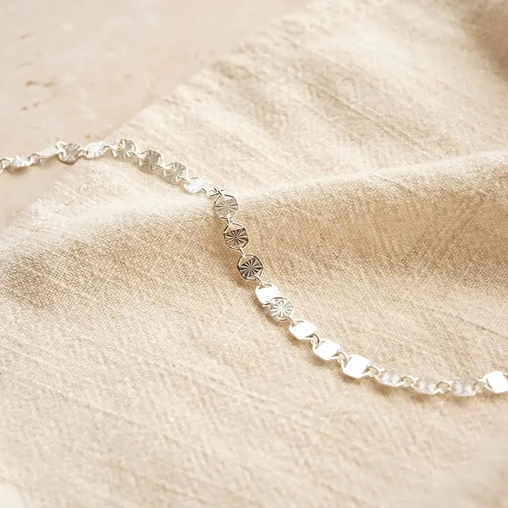 Daisy London Sterling Silver Treasures Sunburst Chain Bracelet - Image 4