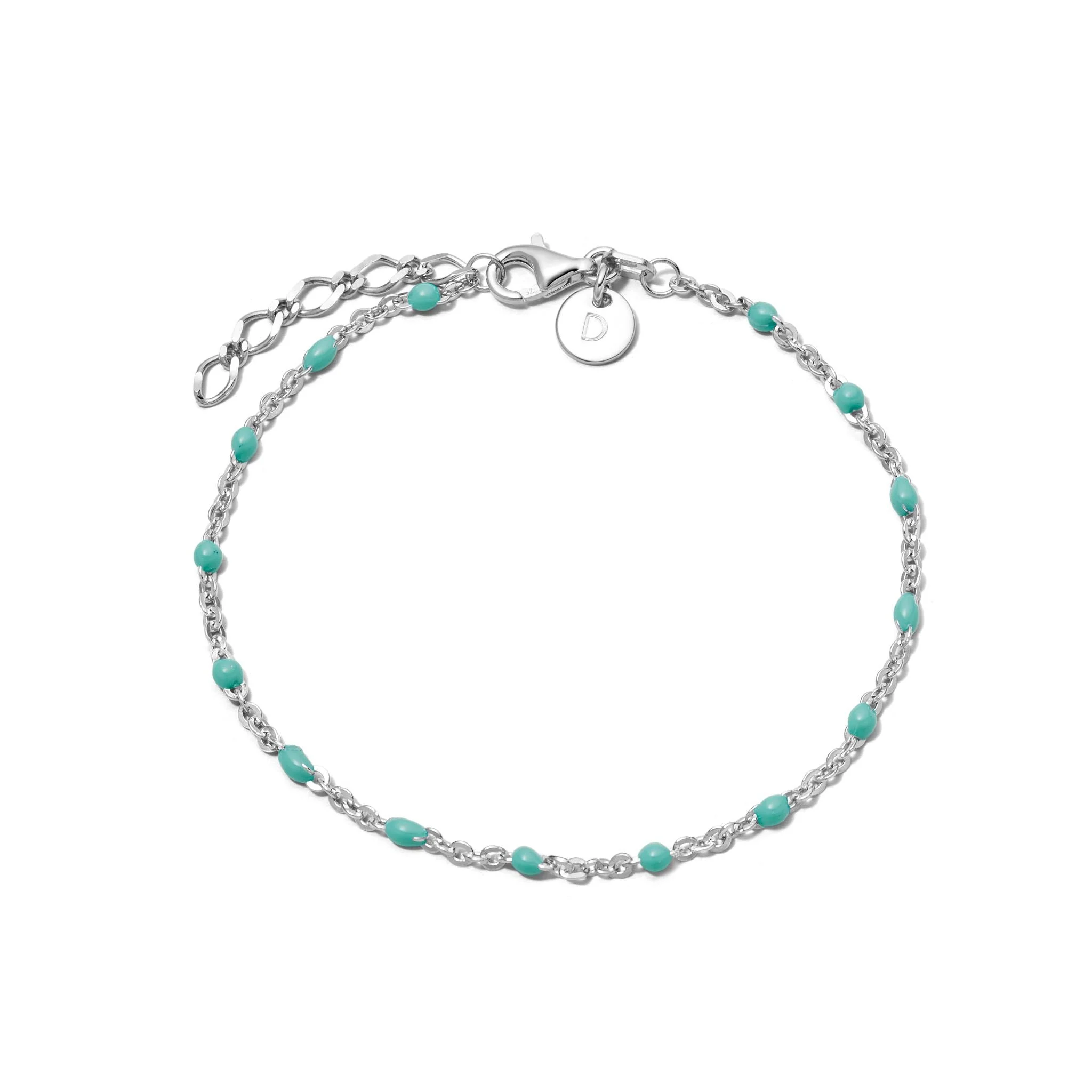 Daisy London Sterling Silver Treasures Turquoise Beaded Bracelet - Image 2