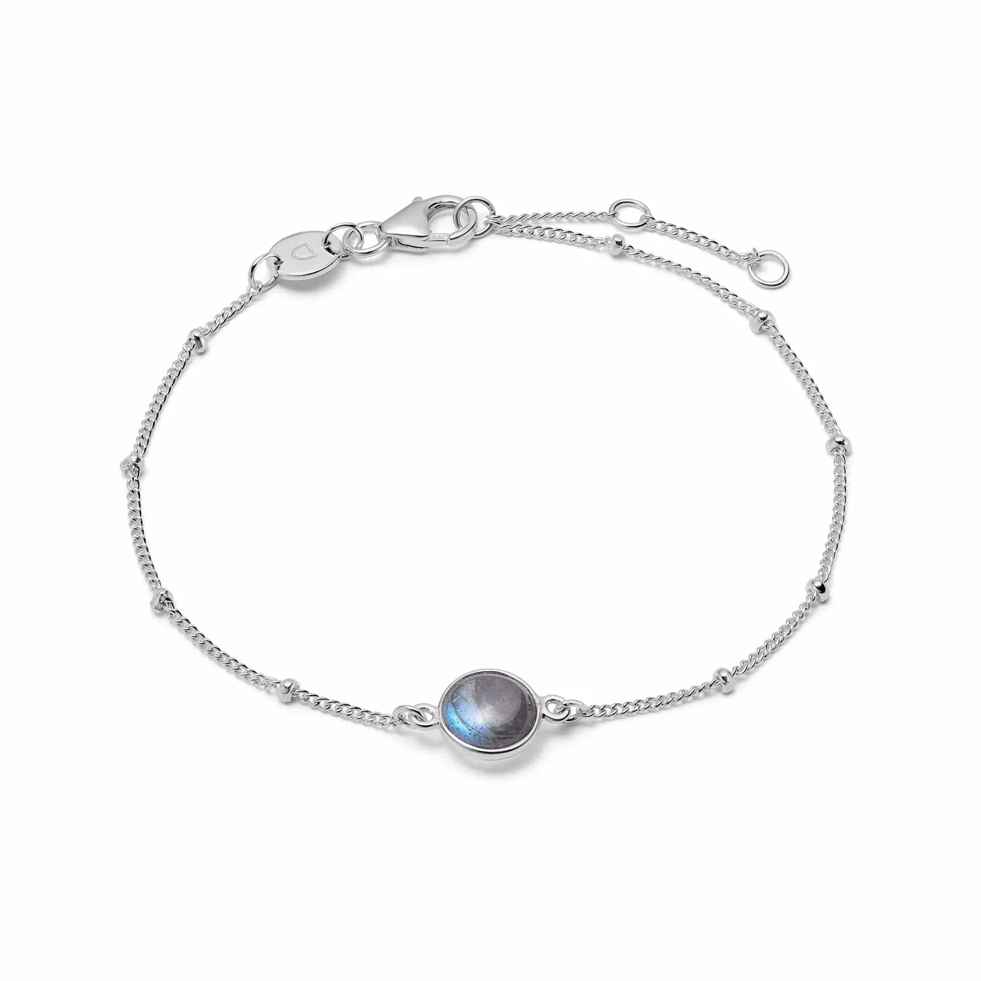 Daisy London Sterling Silver Labradorite Healing Stone Bracelet