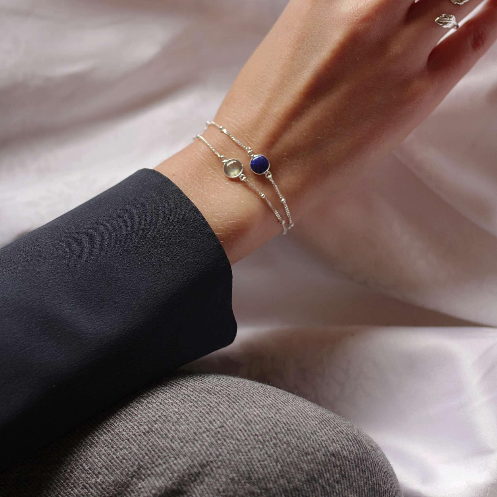 Daisy London Sterling Silver Labradorite Healing Stone Bracelet - Image 3