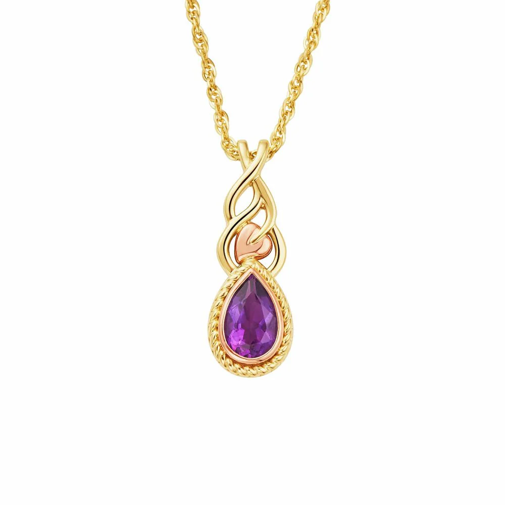 Clogau Solid Gold Delphinium Amethyst Pendant