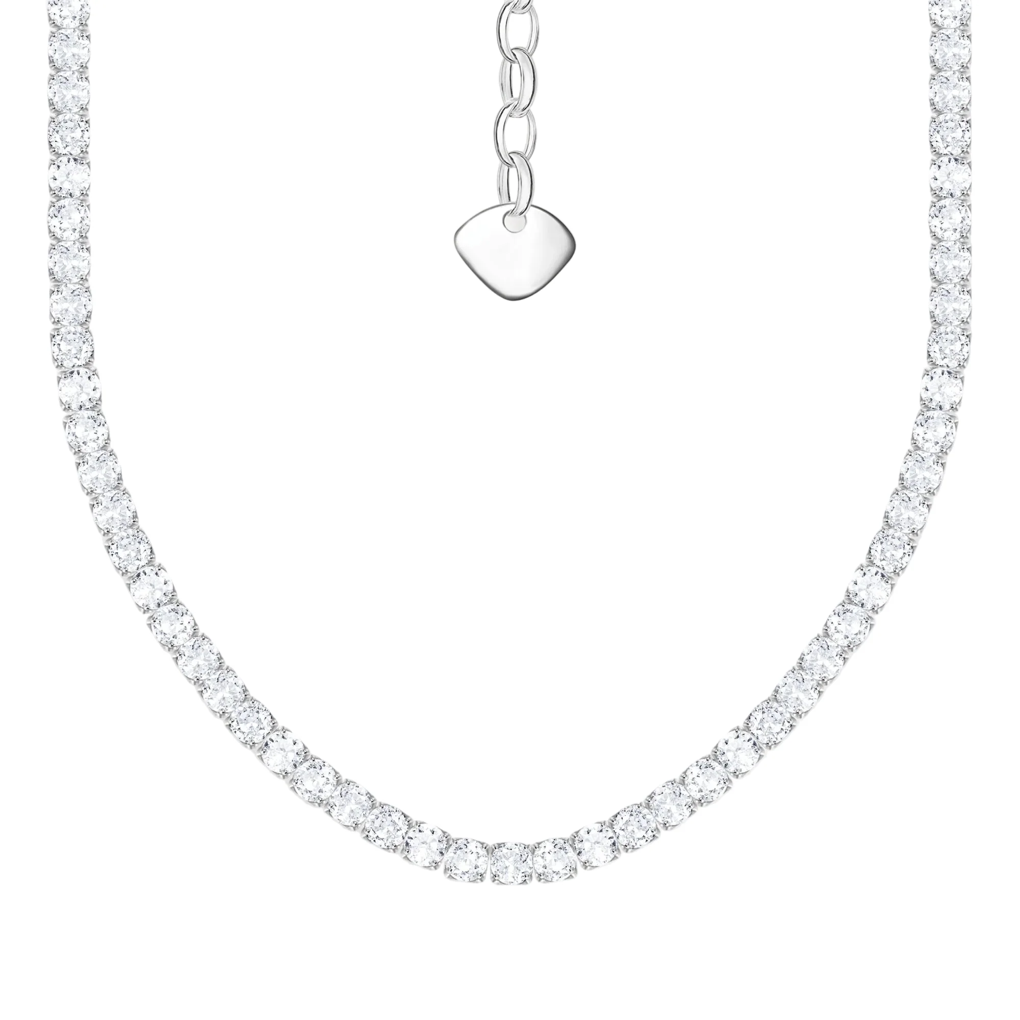 Thomas Sabo Elegant Recycled Sterling Silver Tennis Necklace