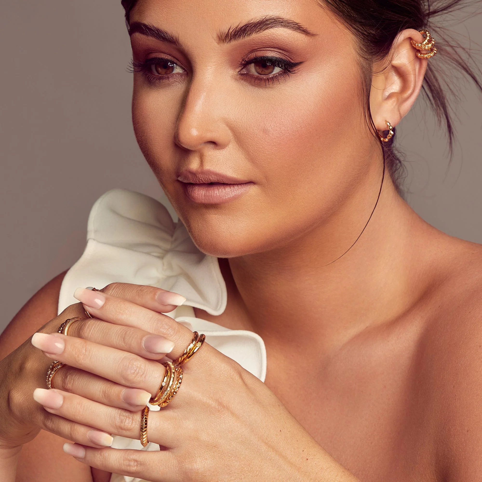 Hot Diamonds X Jac Jossa Gold Beach Earrings - Image 3