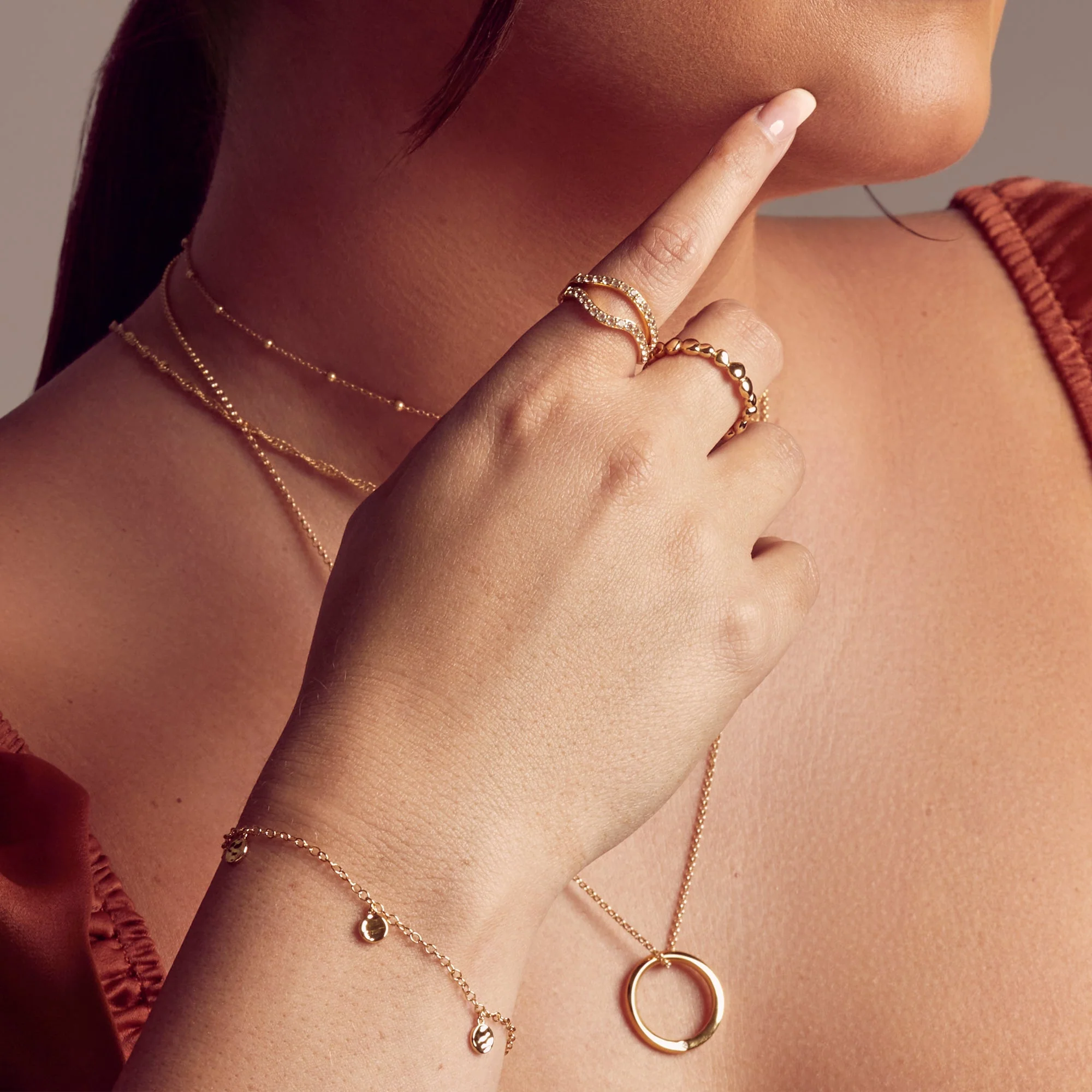 Hot Diamonds X Jac Jossa Gold Lunar Bracelet - Image 2