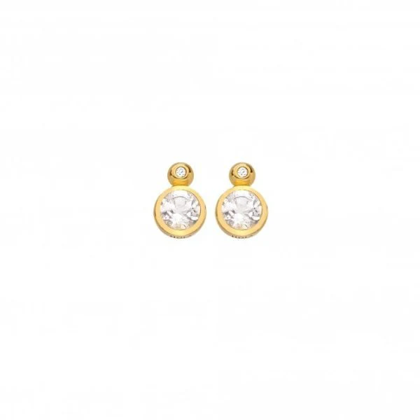 Hot Diamonds x Gemstones Gold
Silver Droplet Stud Earrings - White Topaz - Image 3