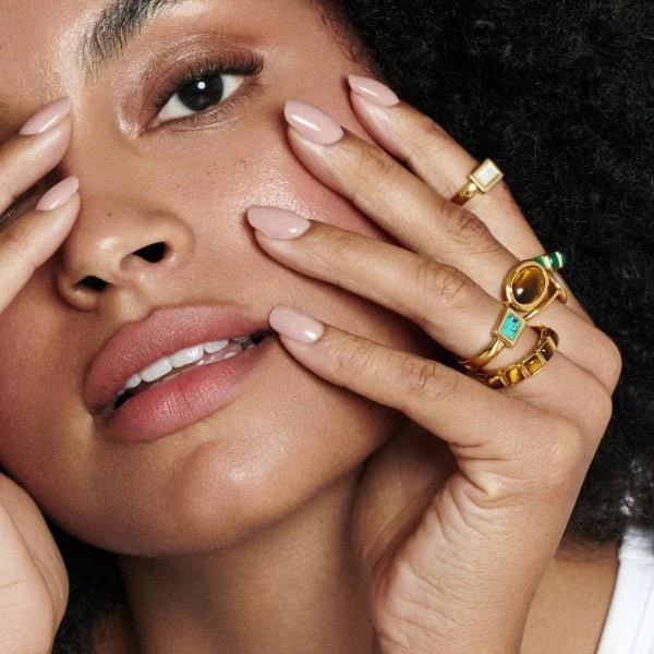 Hot Diamonds x Gemstones Gold
Silver Rectangle Ring - Turquoise - Image 2