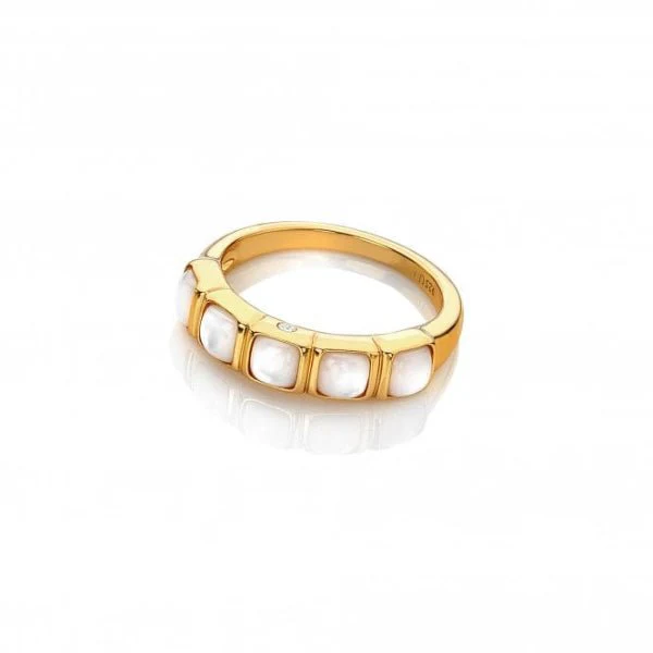 Hot Diamonds x Gemstones Gold
Silver Square RIng