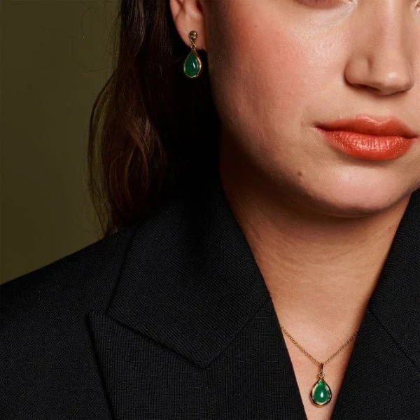 Hot Diamonds x Gemstones Gold
Silver Teardrop Pendant - Image 3