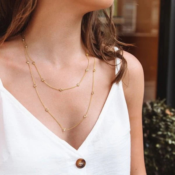 Hot Diamonds x Gemstones Gold
Silver Tender Necklace - Image 2