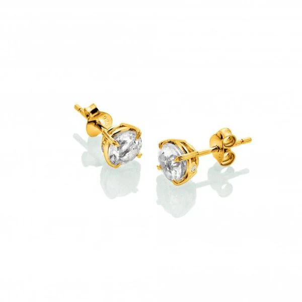 Hot Diamonds x Gemstones Gold
Silver Tender Solitaire Earrings