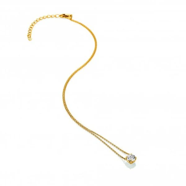 Hot Diamonds x Gemstones Gold
Silver Tender Solitaire Necklace