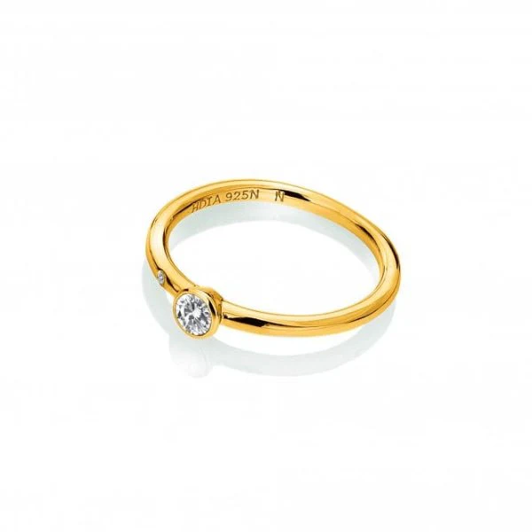 Hot Diamonds x Gemstones Gold
Silver Tender Solitaire Ring